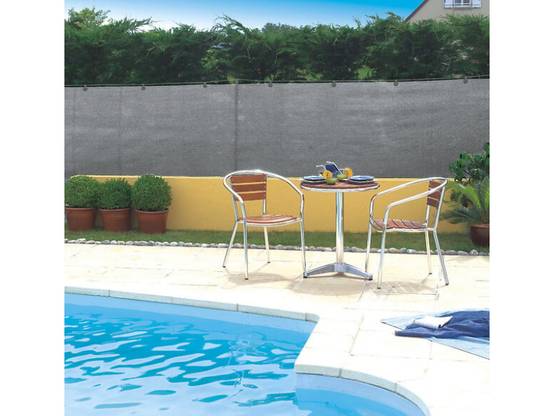 Nortène - TOTALTEX Brise vue PE tissé 95% avec boutonnière Gris 2x10m - Image 1