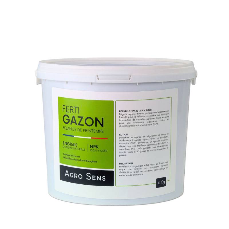 Ferti Gazon Printemps - Engrais pour gazon, relance de printemps - 4 kg - 100 m² - Image 1
