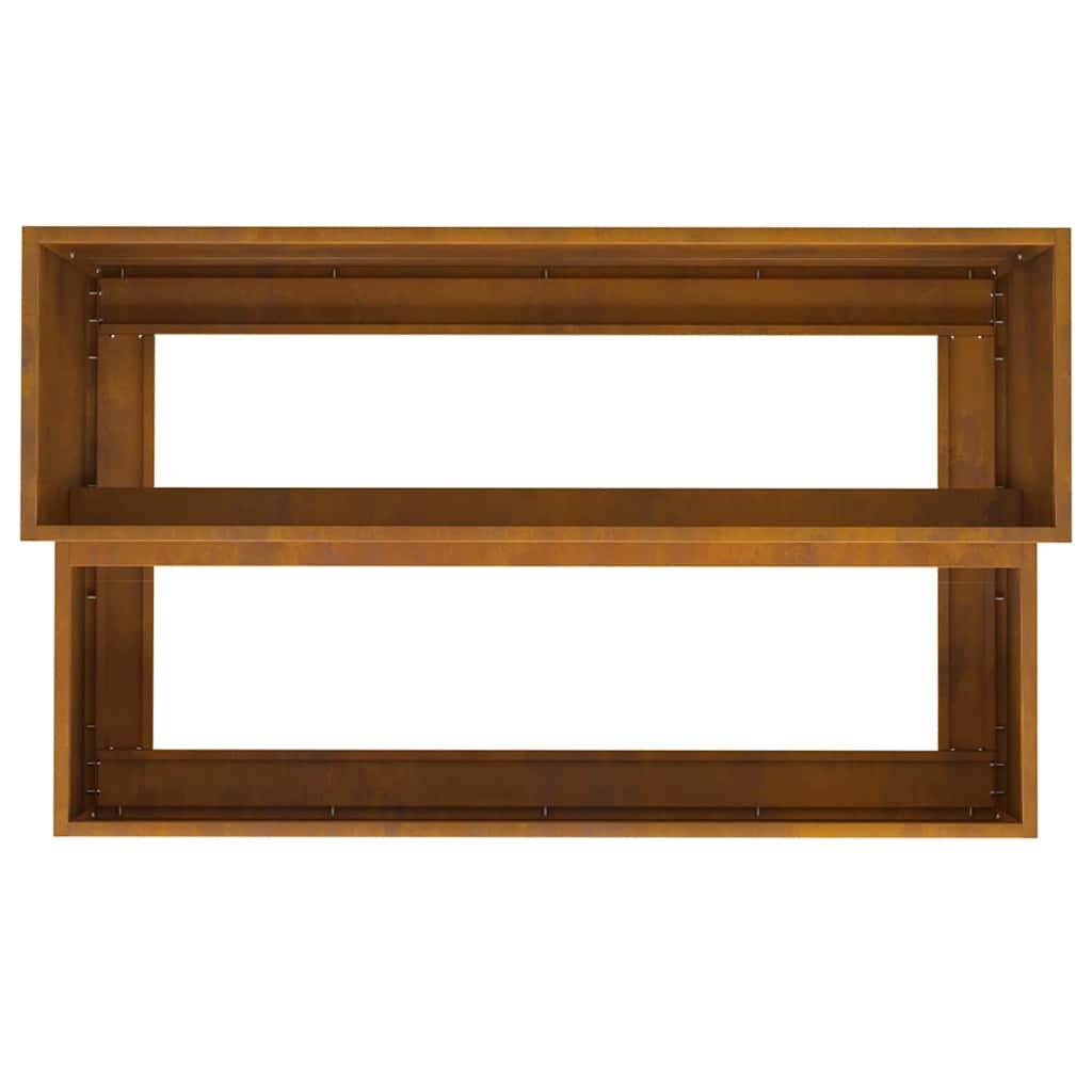 Jardinière rectangulaire Acier Corten extérieur Rouillé 100x60x45 cm – ComfortXL Outdoor Living - Image 9
