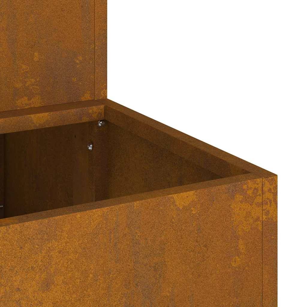 Jardinière rectangulaire Acier Corten extérieur Rouillé 100x60x45 cm – ComfortXL Outdoor Living - Image 8
