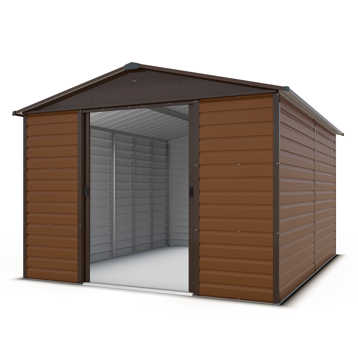 Yardmaster - Abri de jardin métal imitation bois 10,46 m2 Yardmaster + kit d'ancrage - Image 8