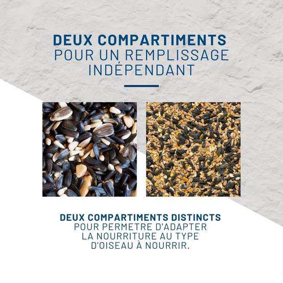 Mangeoire anti-nuisibles SMART BIRDS pour oiseaux grise SWISSINNO - Image 5