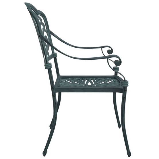 Chaise de jardin aluminium coulé verte 65 x 63 x 91 cm (lot de 2) - PANGIVO - Image 6