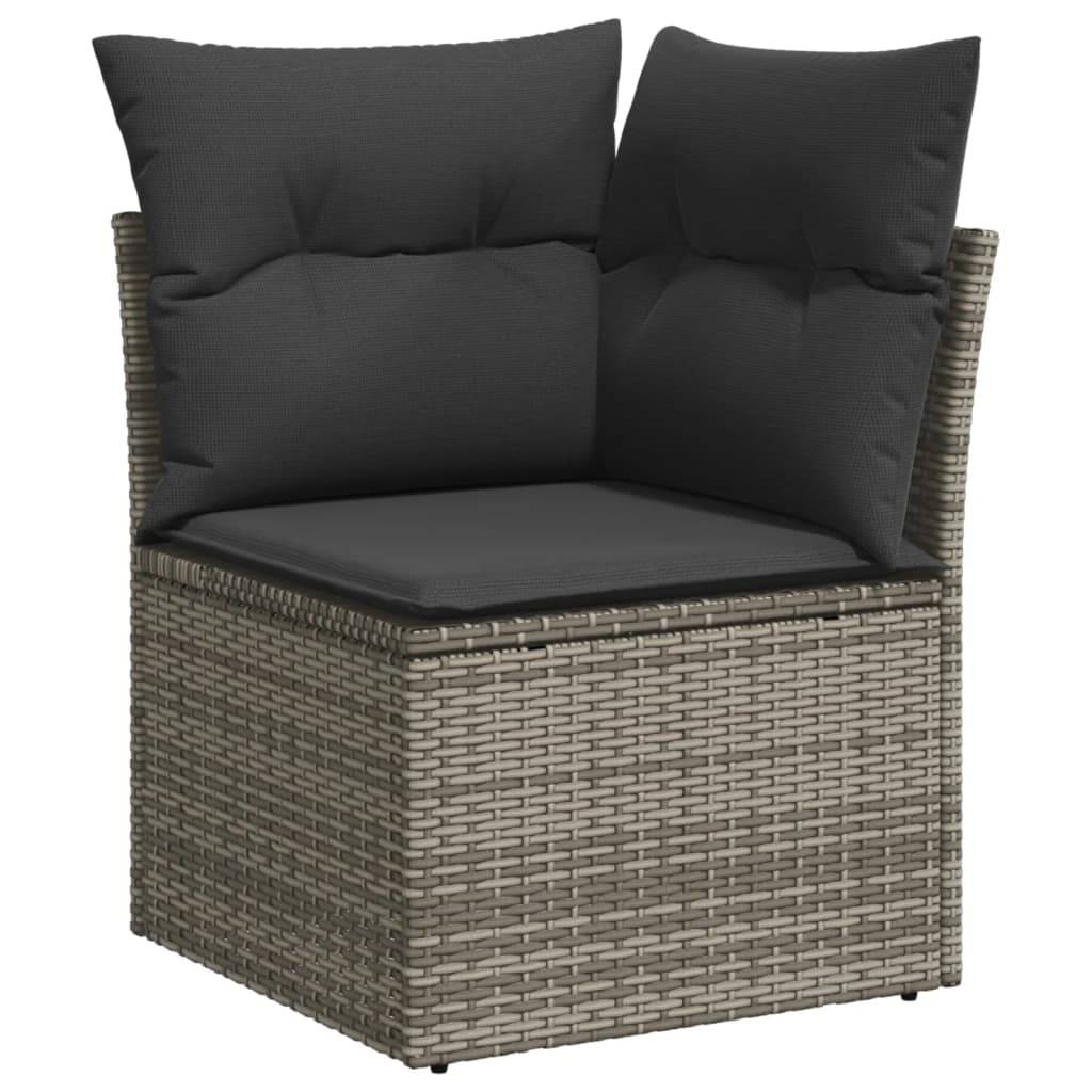 ComfortXL - Salon de Jardin Gris 8 Pièces en Résine Tressée Modulable Coussins Gris Foncé – ComfortXL Outdoor Living - Image 4