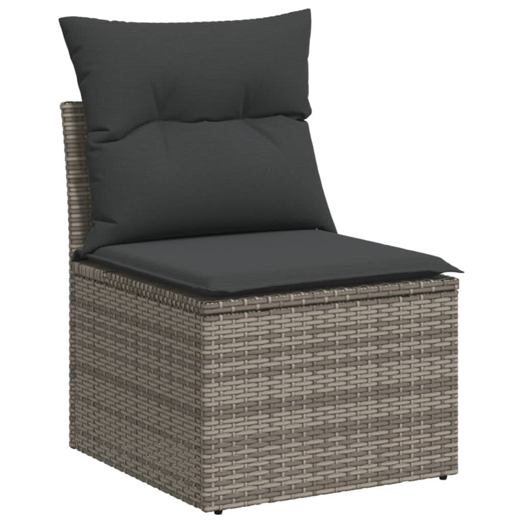 ComfortXL - Salon de Jardin Gris 8 Pièces en Résine Tressée Modulable Coussins Gris Foncé – ComfortXL Outdoor Living - Image 5