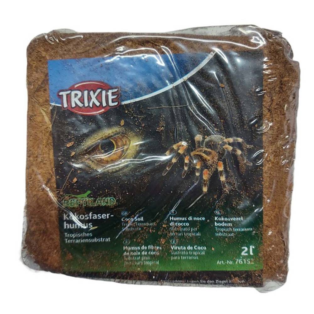 Trixie - 2 Litres  Fibres de noix de coco compressé reptiles et amphibiens (un paquet) - Image 2