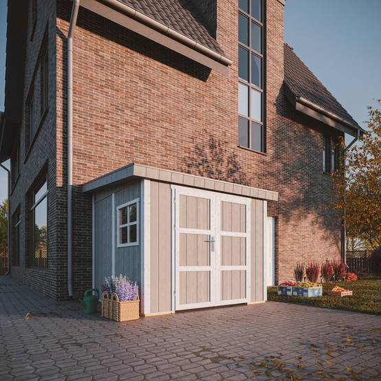 Timbela - Abri de Jardin Qualité Premium 5,9 m² - H231x248x294 cm sans plancher e paroi latérale - Construction de Panneaux LP Smartside - Timbela M938B - Image 4
