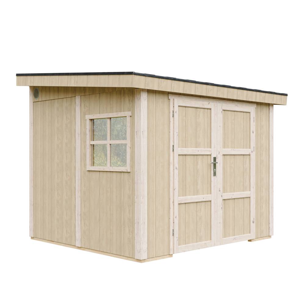 Timbela - Abri de Jardin Qualité Premium 5,9 m² - H231x248x294 cm sans plancher e paroi latérale - Construction de Panneaux LP Smartside - Timbela M938B - Image 1