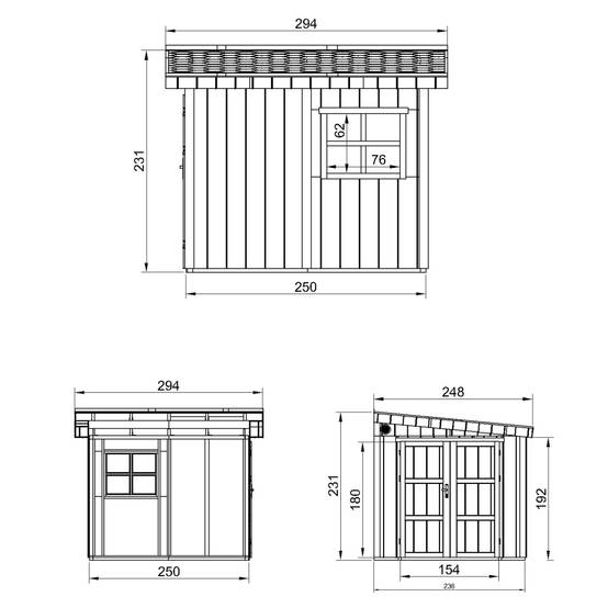Timbela - Abri de Jardin Qualité Premium 5,9 m² - H231x248x294 cm sans plancher e paroi latérale - Construction de Panneaux LP Smartside - Timbela M938B - Image 6