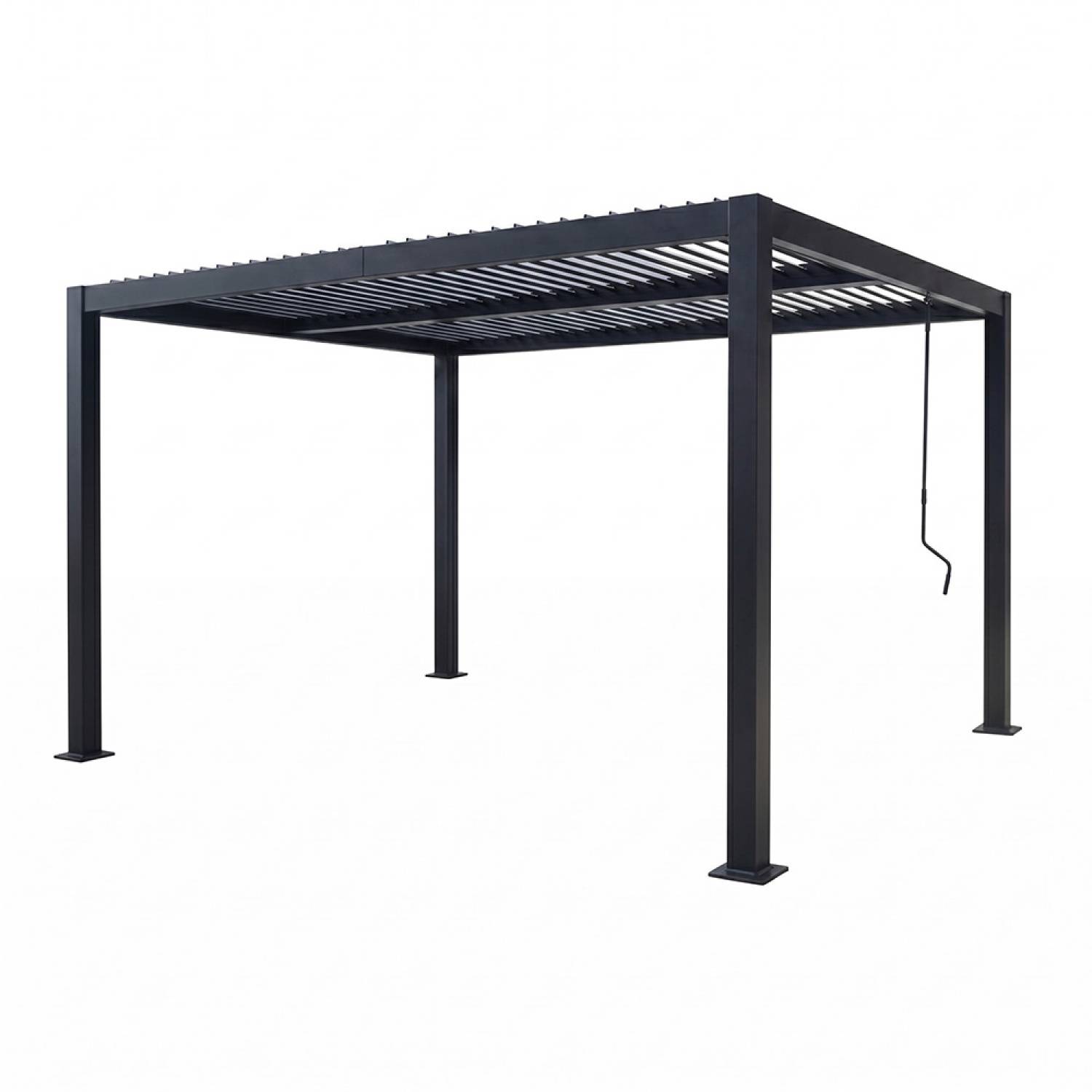 Pergola bioclimatique structure aluminium lames orientables 4x3m CORFU - Image 1
