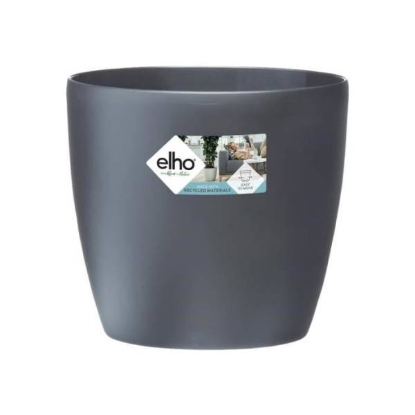 Elho - Elho Brussels Pot De Fleurs Rond Roues 47 - Noir - ø 47 X H 44 Cm - Intérieur - 100% Recyclé - Image 1