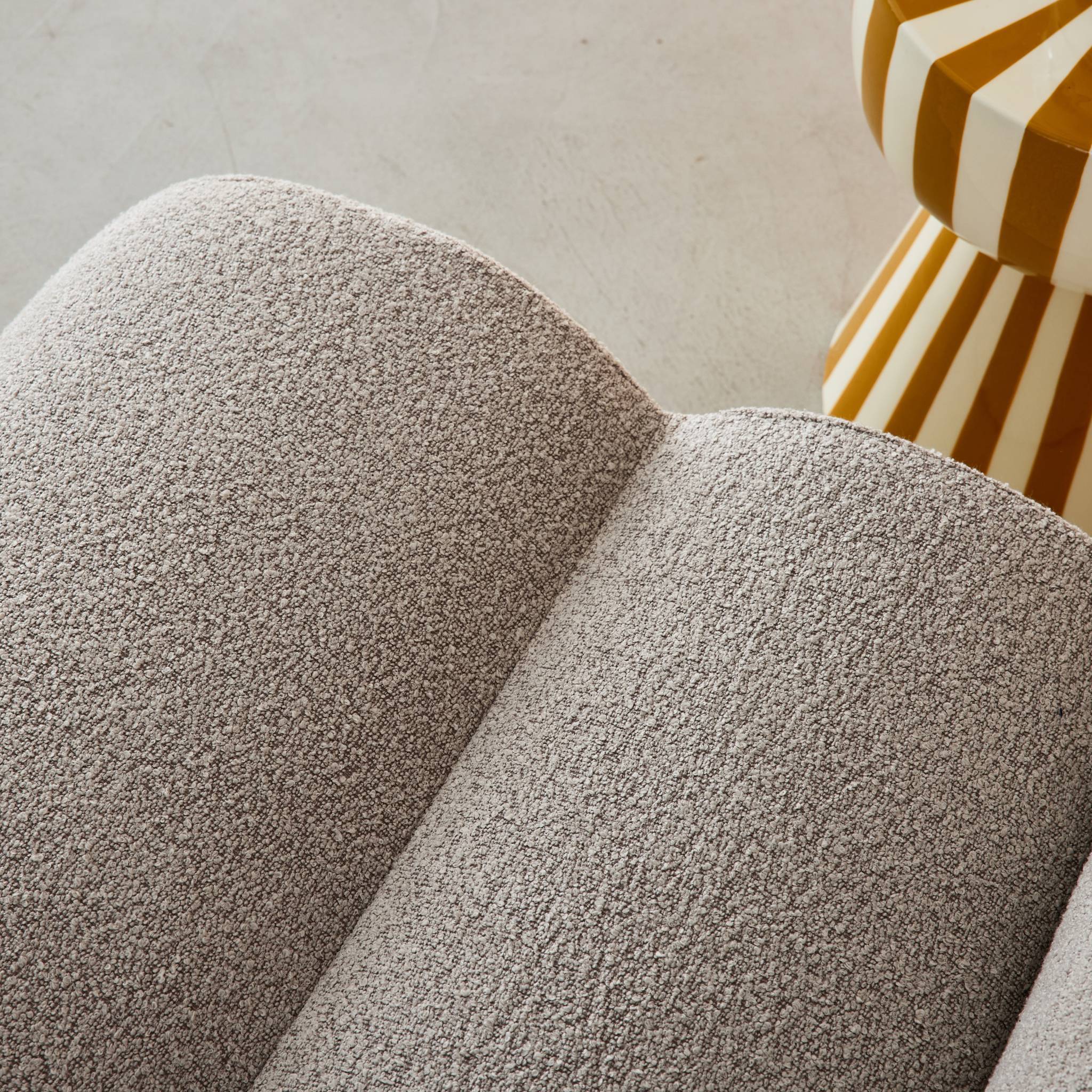 sweeek - Lot de 3 chauffeuses compressées bouclette texturée beige 1 place - L 81 x P 99 x H 75cm - Nova | sweeek - Image 6