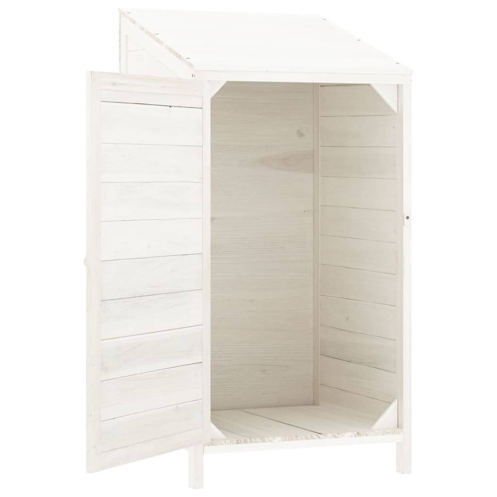 PANGIVO - Remise de jardin en bois de sapin - Blanc 55x52x112 cm - Surface au sol 0,29m² - PANGIVO - Image 4