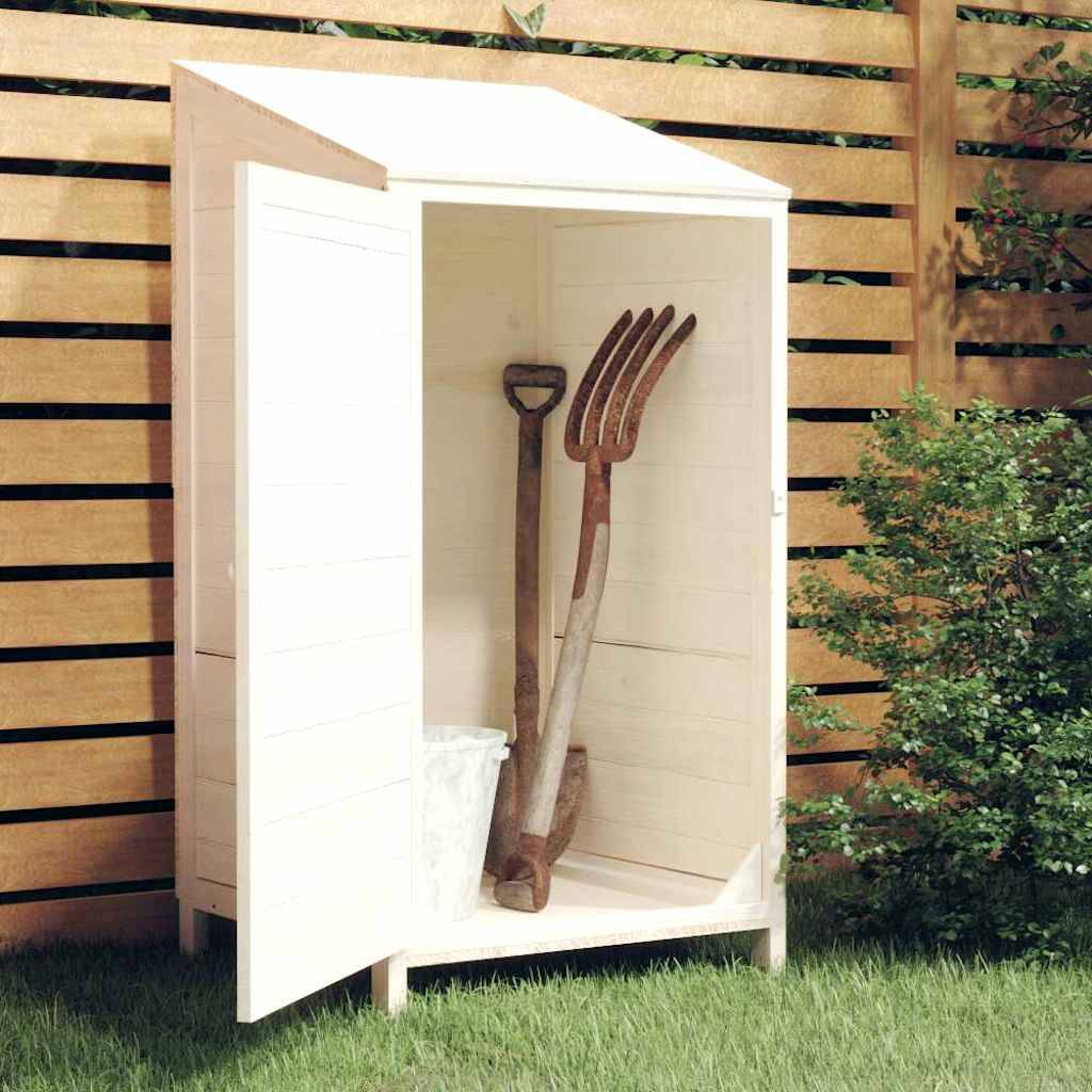 PANGIVO - Remise de jardin en bois de sapin - Blanc 55x52x112 cm - Surface au sol 0,29m² - PANGIVO - Image 2