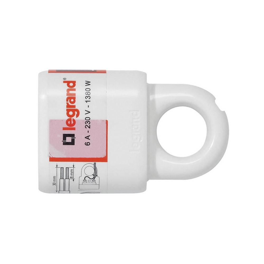 Legrand - Fiche plastique d'extraction sans terre 6A - Femelle