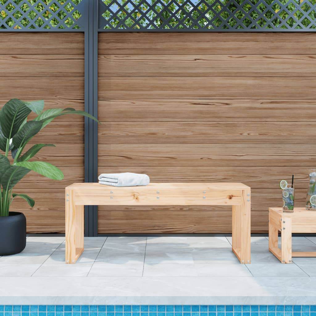 Maison Chic - Banc de jardin - Banc d'extérieur - Banquette 110x38x45 cm bois massif de pin - Image 2
