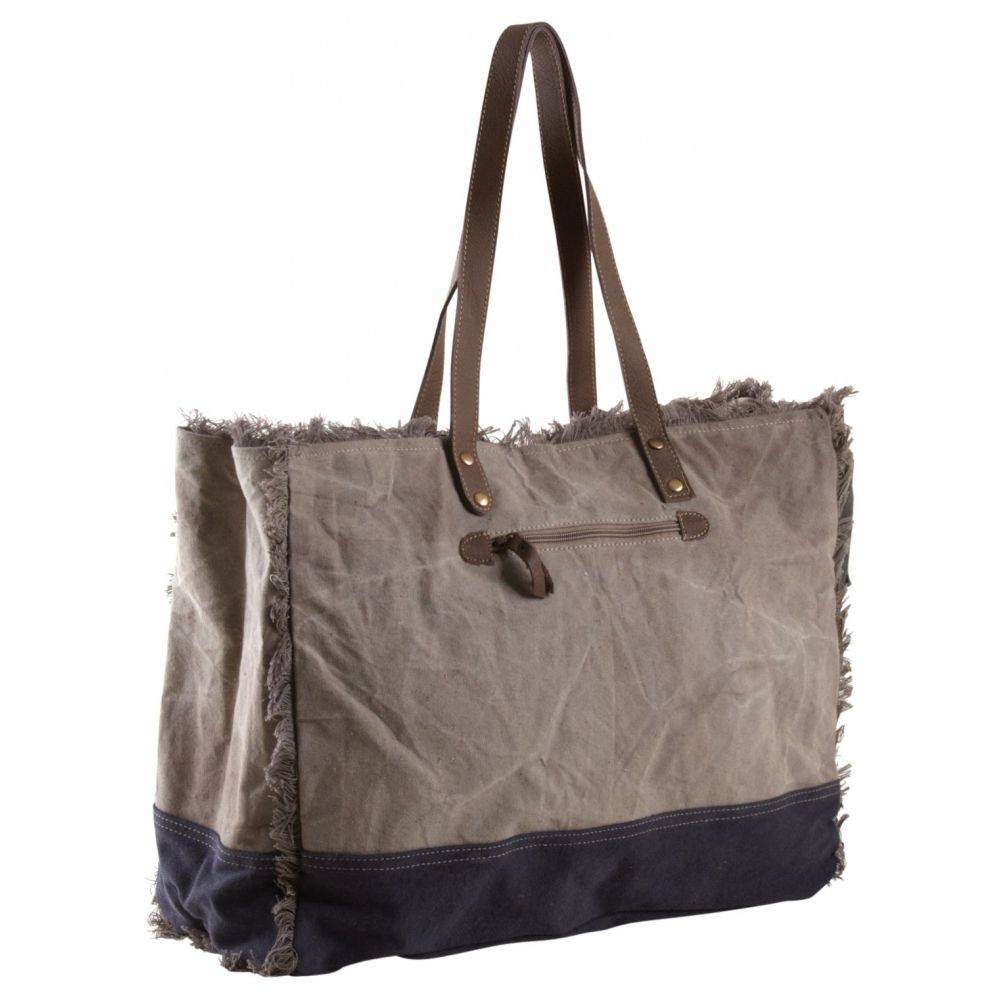 Aubry Gaspard - Sac en coton avec décor graphique - Image 2