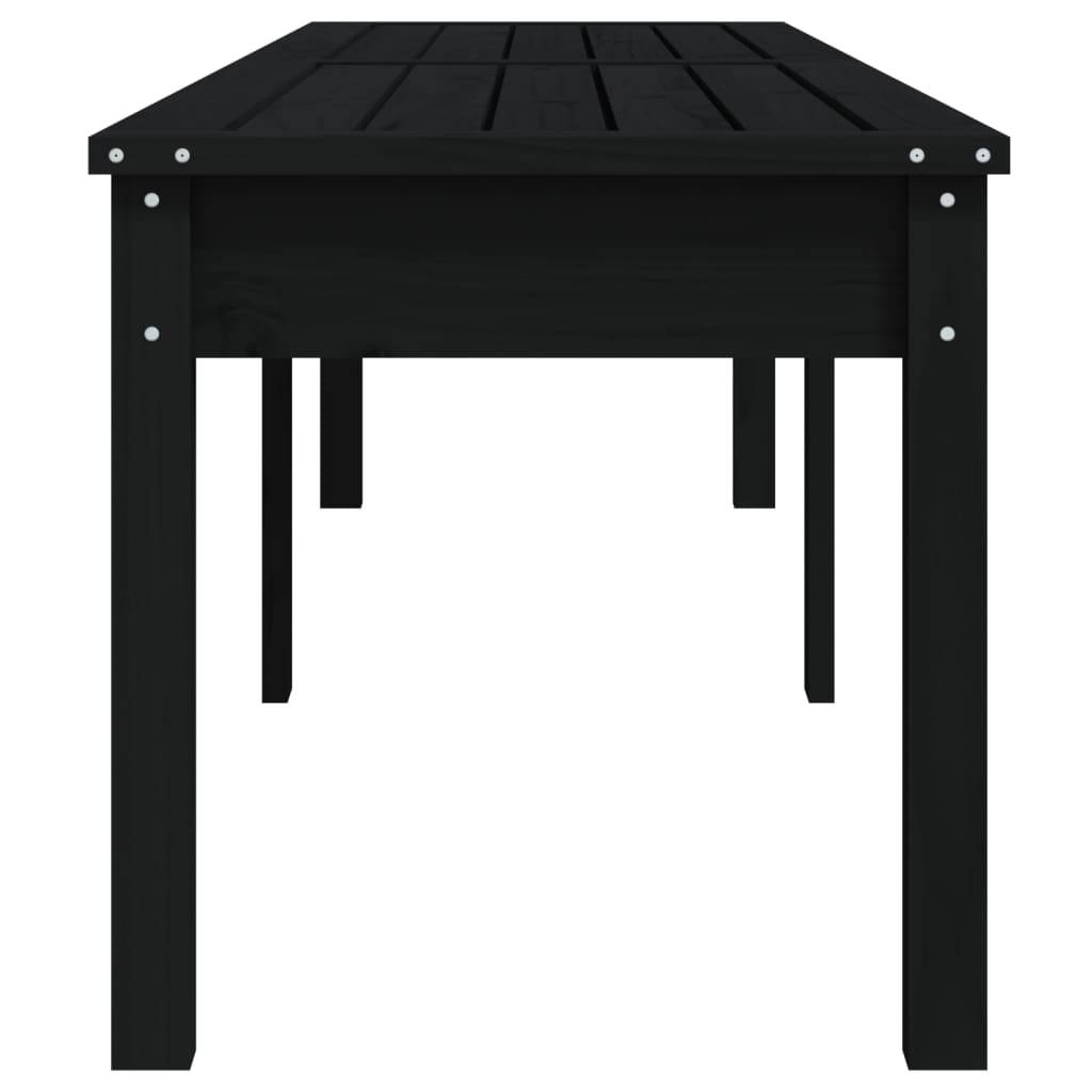 Vidaxl - Banc de jardin à 2 places noir 203,5x44x45cm bois massif de pin vidaXL 824022 - Image 6