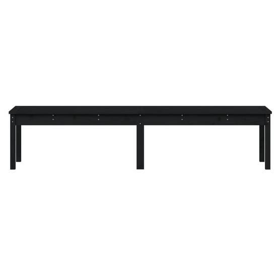 Vidaxl - Banc de jardin à 2 places noir 203,5x44x45cm bois massif de pin vidaXL 824022 - Image 8