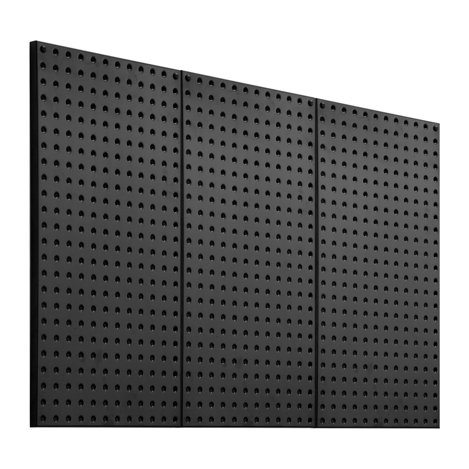 VEVOR Panneau perforé mural 609,6x304,8 mm, métal, 3 panneaux, noir. - Image 1