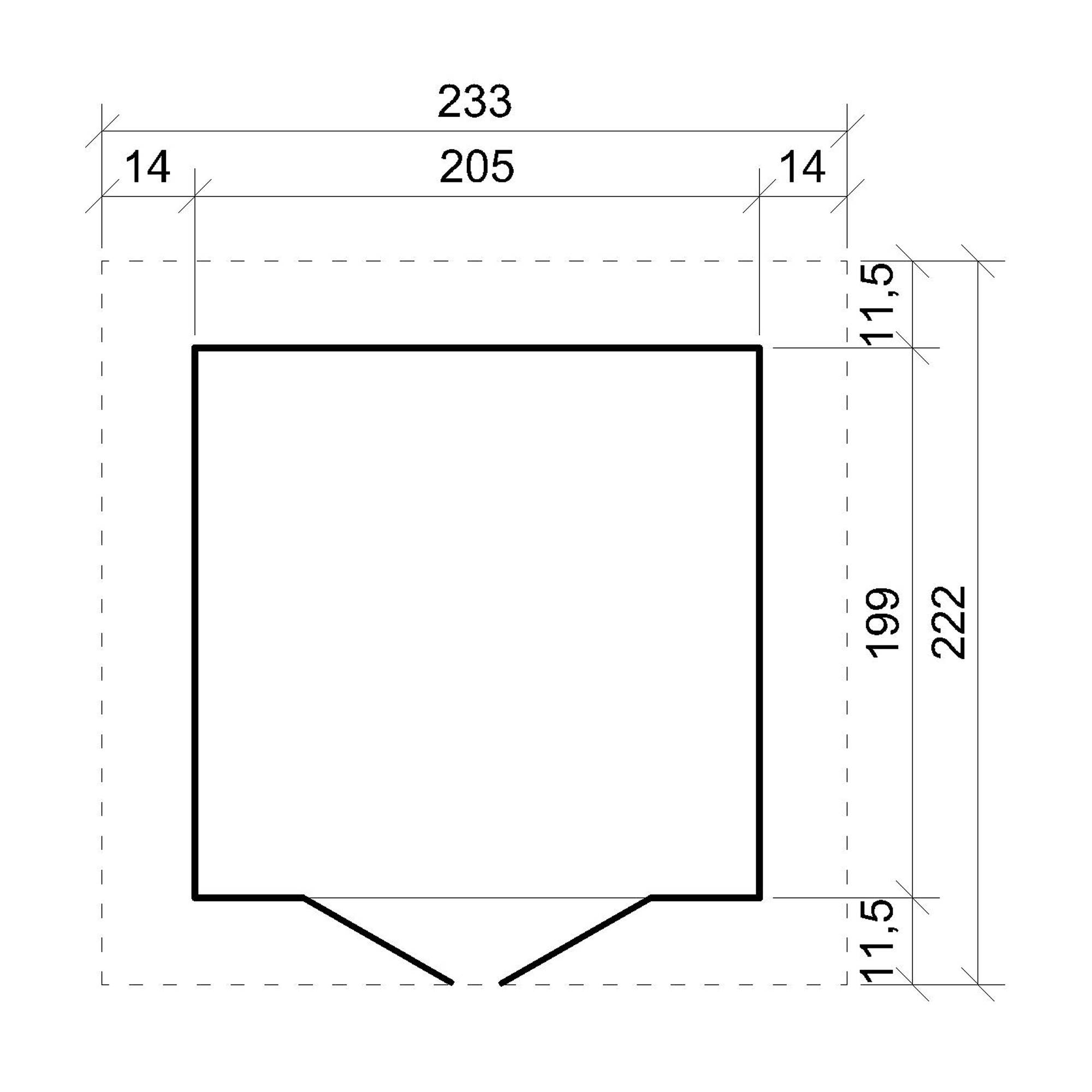 Timbela - Abri de Jardin en Bois Naturel H228x222x233 cm/4,2 m² avec les planchers imprégné et fenêtres - 17 mm d’épaisseur - Timbela M351+M351G - Image 6
