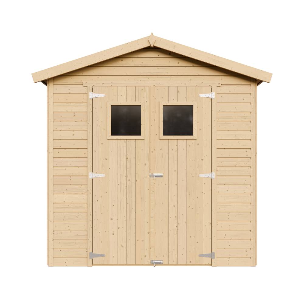 Timbela - Abri de Jardin en Bois Naturel H228x222x233 cm/4,2 m² avec les planchers imprégné et fenêtres - 17 mm d’épaisseur - Timbela M351+M351G - Image 3