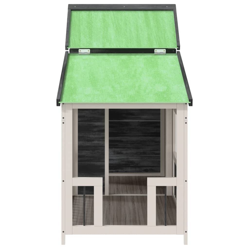 Chenil bois de pin gris 143 x 60.5 x 109 cm - PANGIVO - Image 4