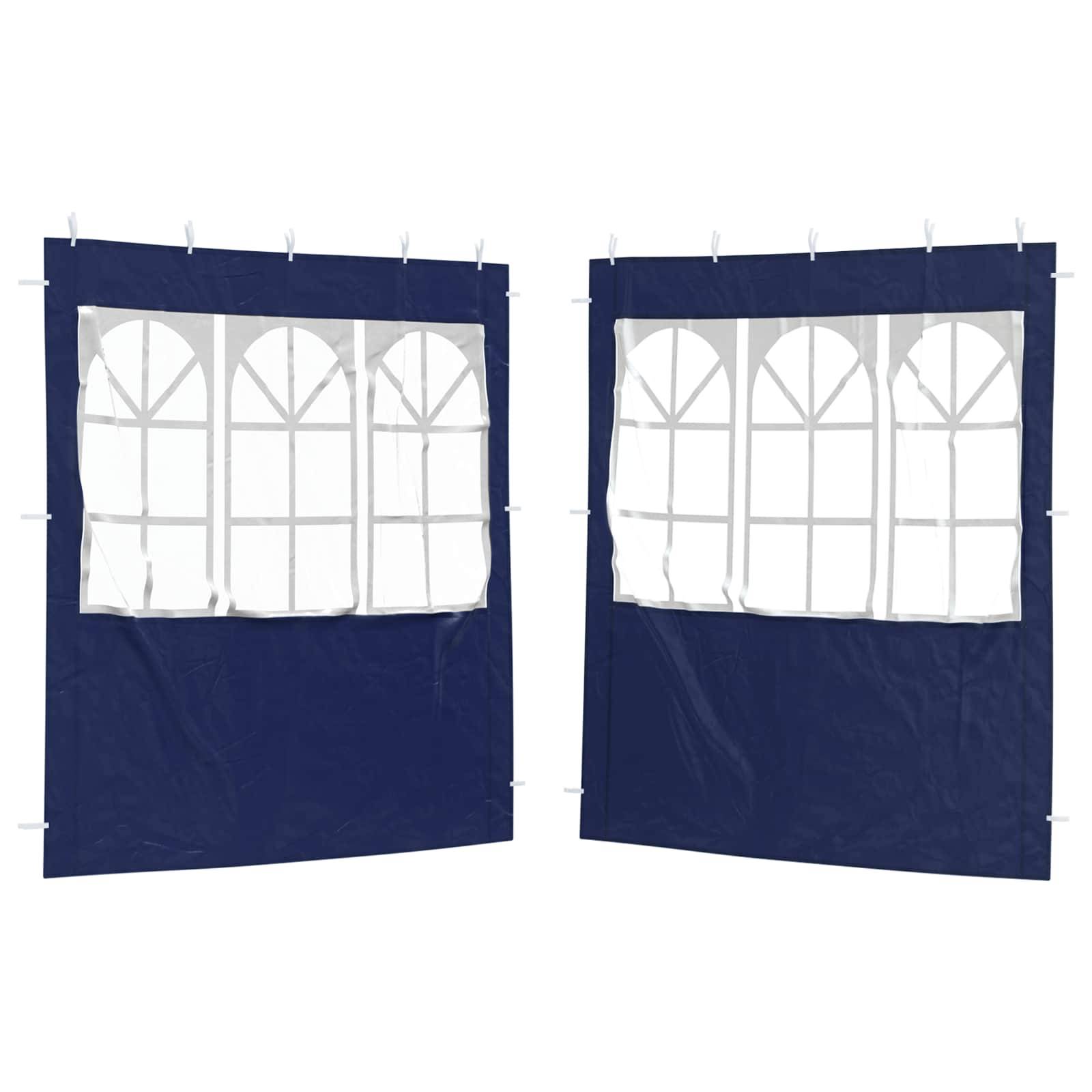 ComfortXL - Parois latérales pour tente de réception PE acier extérieur 200x195cm bleu - ComfortXL Outdoor Living - Image 2