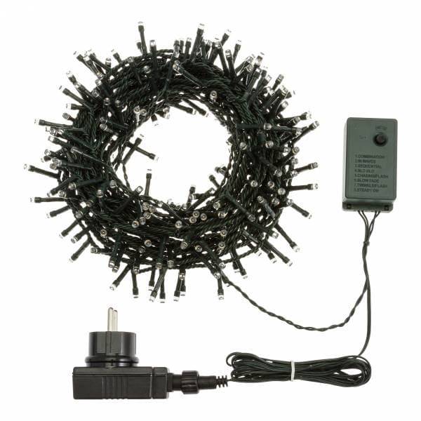 Lotti - Guirlande led ambré 12,5M 300 LED 8 modes de lumière timer câble vert extérieur Lotti - Image 3