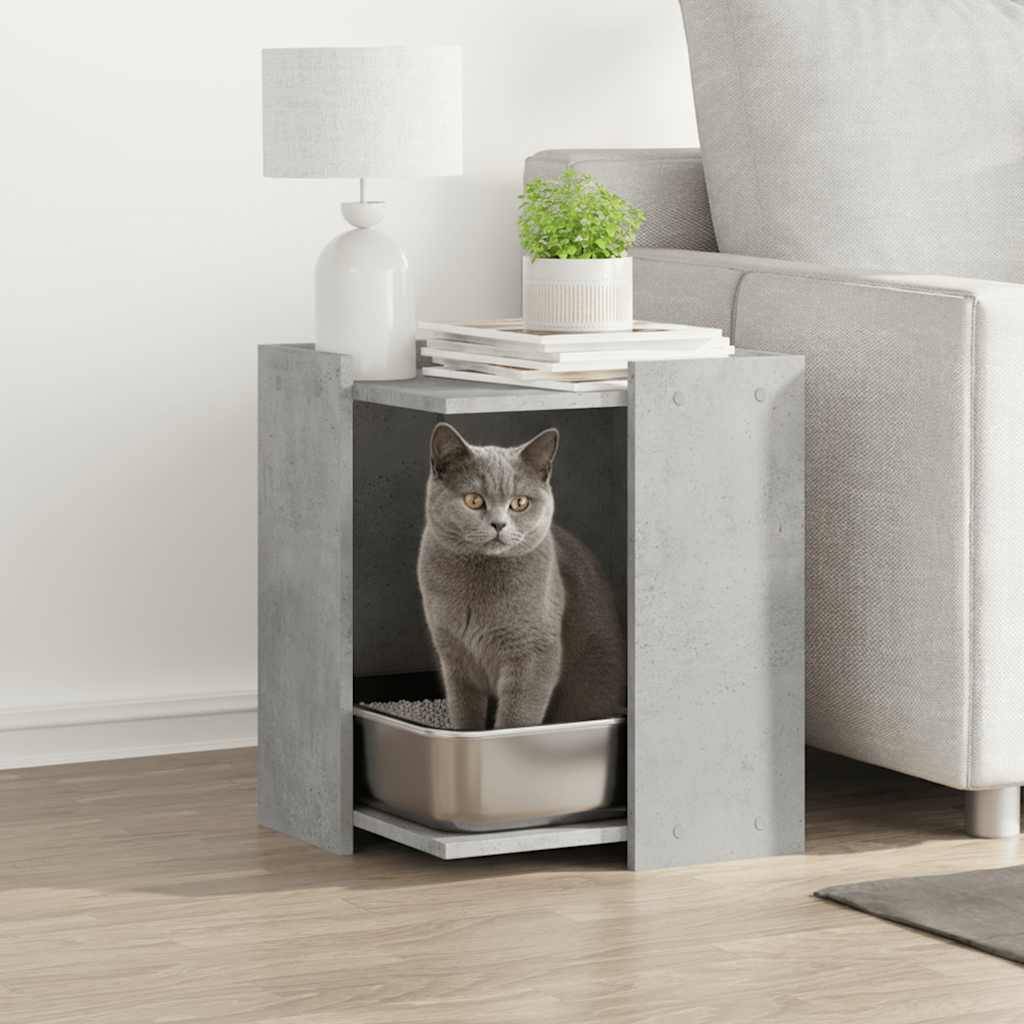 Prolenta Premium - Meuble à litière pour chat bois gris  42 x 42 x 51 cm  - Prolenta premium p326.1 - Image 2