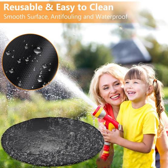 Accessoires de barbecue,Tapis de barbecue ignifuge, protection de sol pour barbecue en plein air, camping, rond, 122 cm – Noir-Lytech - Image 9