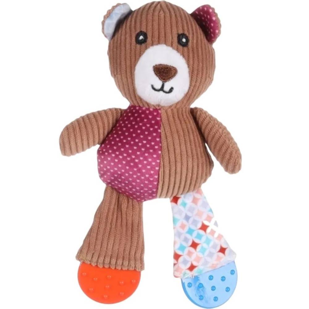 Flamingo - Jouet ourson brun Nilak, avec pieds TPR, 19 cm, pour chiot - Image 3