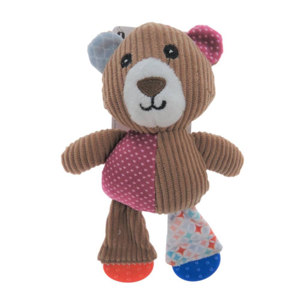 Flamingo - Jouet ourson brun Nilak, avec pieds TPR, 19 cm, pour chiot - Image 1