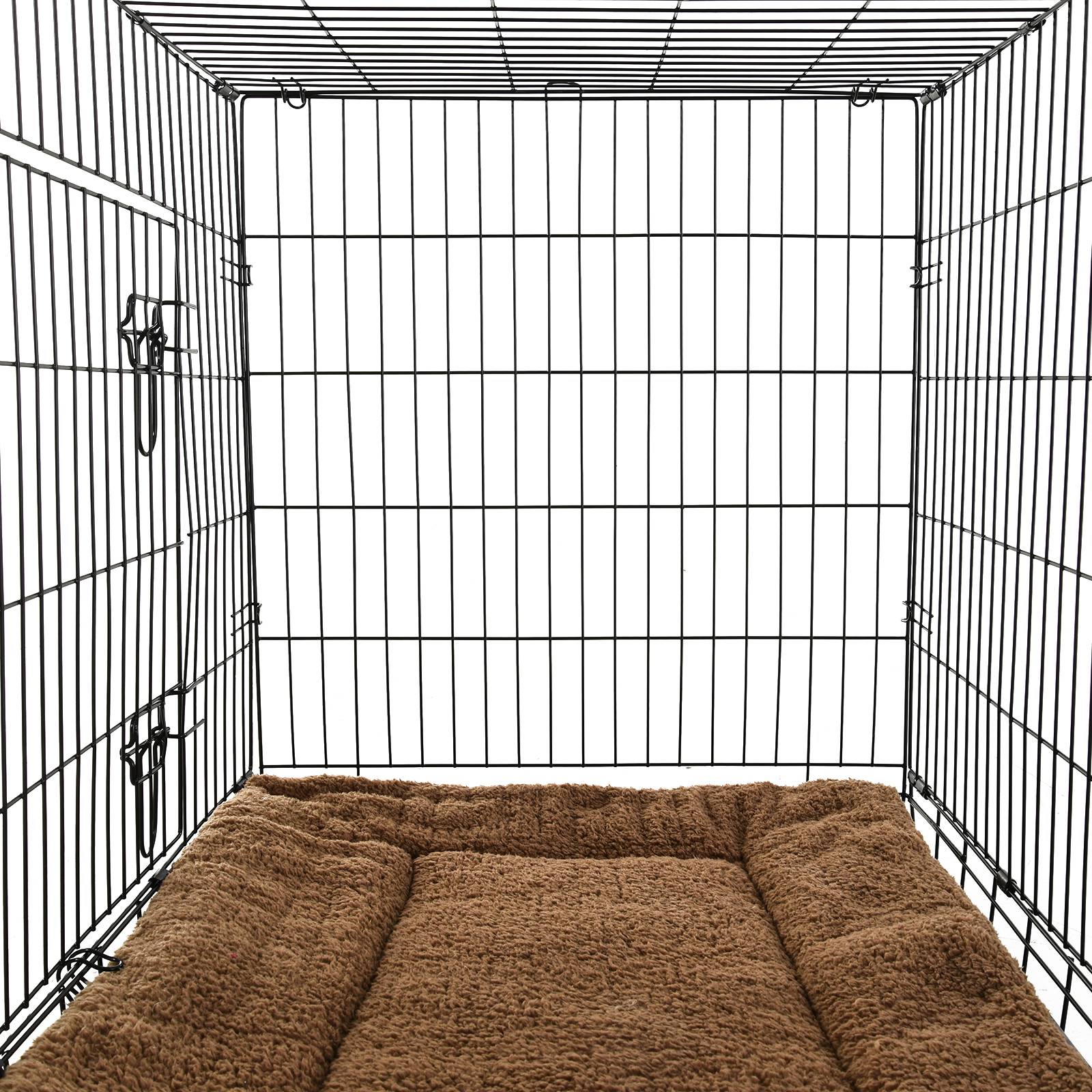 Pawhut - Cage caisse de transport pliante pour chien poignée, plateau amovible, coussin fourni 92 x 57 x 62,5 cm - Image 5