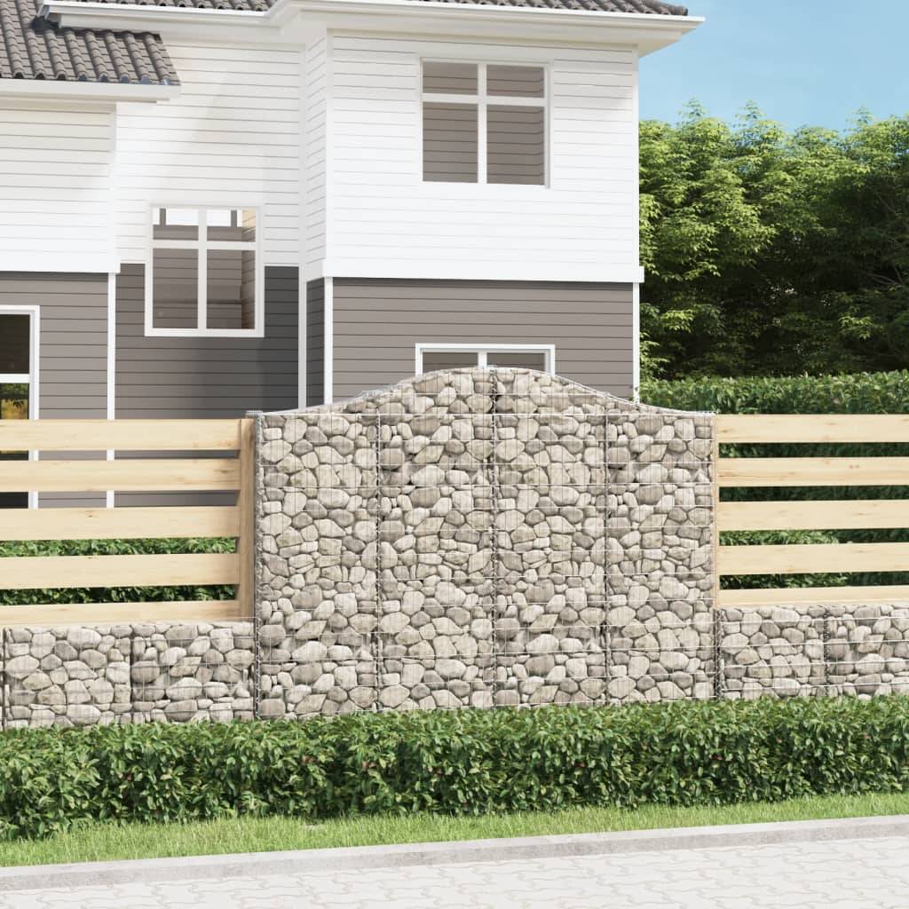 Vidaxl - Panier de gabions arqué 200x30x160/180 cm Fer galvanisé vidaXL 153388 - Image 1
