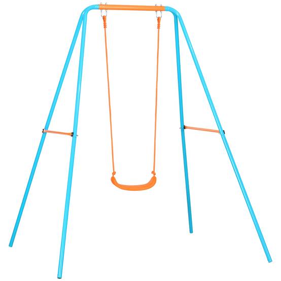 Balançoire jardin enfant 3-8 ans acier et PE, siège et piquets d’ancrage, 163×145×181 cm, installation stable en extérieur - Image 10