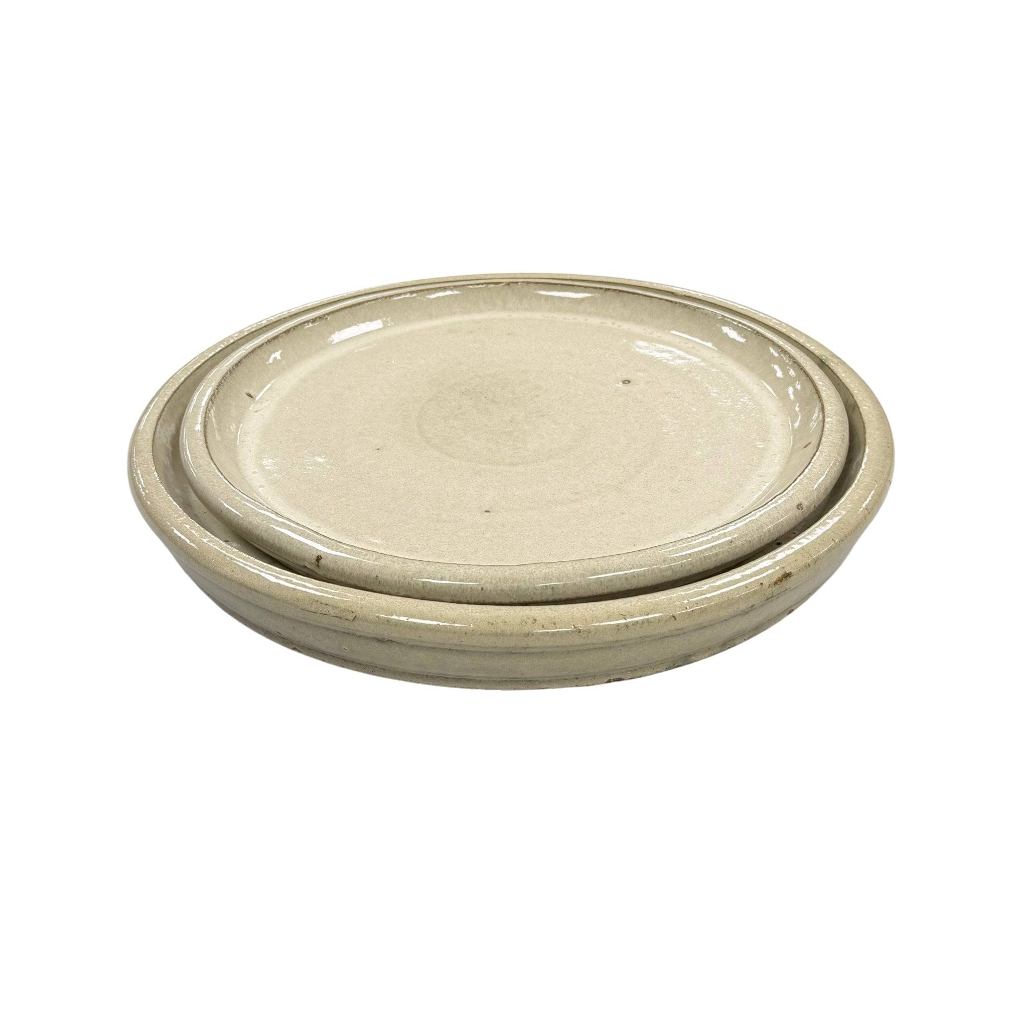 Soucoupe ronde 35cm crème - Image 4