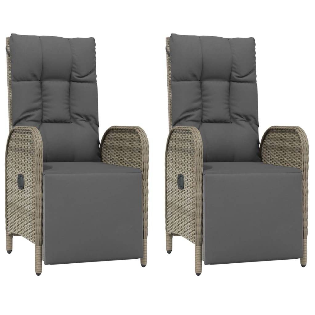 Vidaxl - Ensemble à manger de jardin 5 pcs coussins gris résine tressée vidaXL 3185089 - Image 6