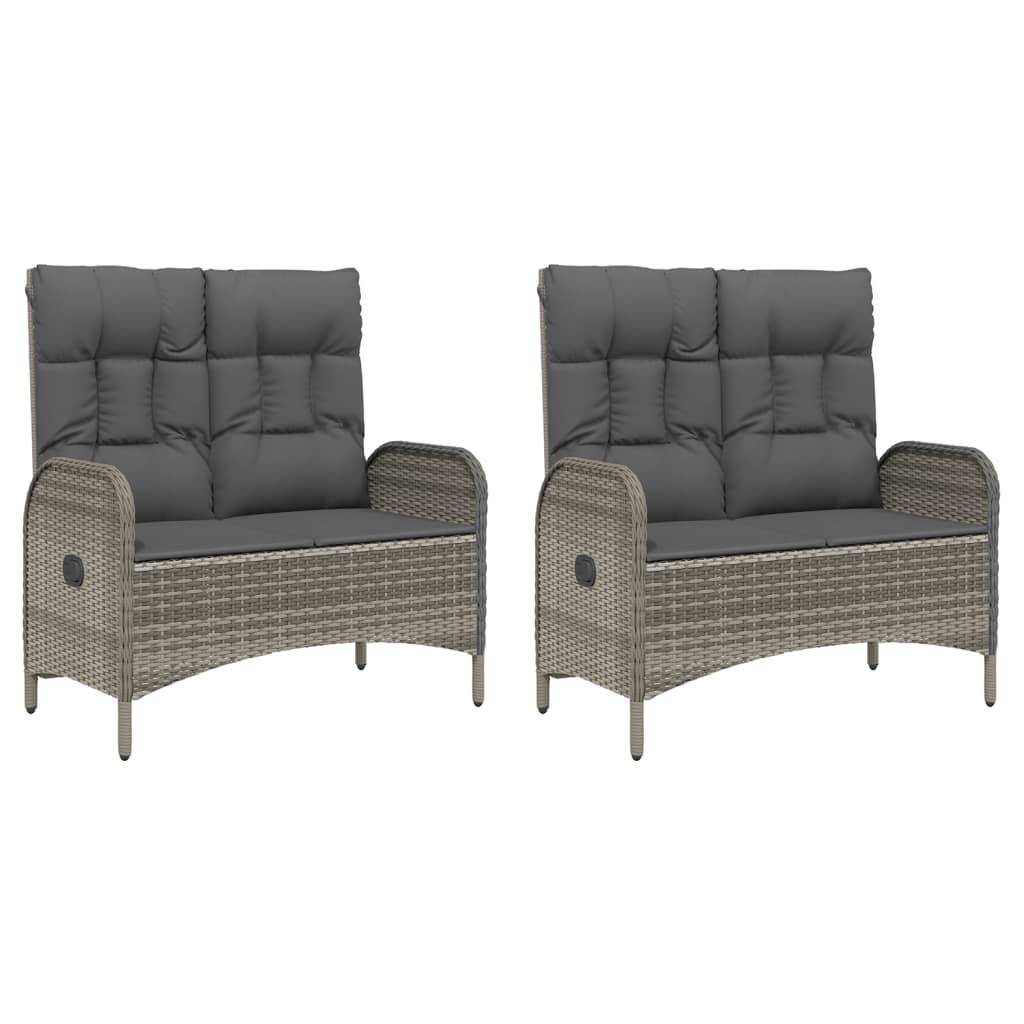 Vidaxl - Ensemble à manger de jardin 5 pcs coussins gris résine tressée vidaXL 3185089 - Image 7