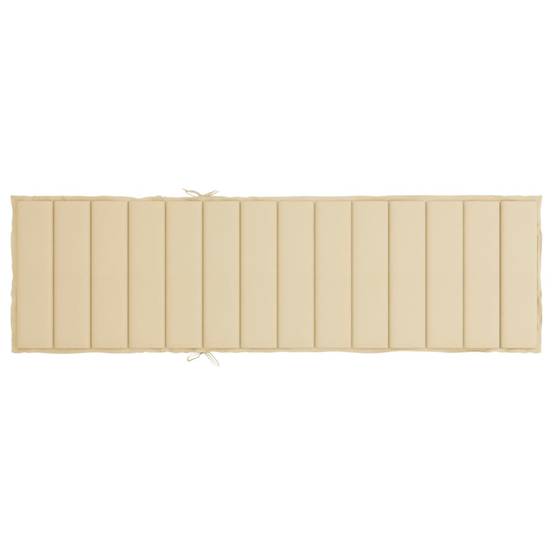 Matelas Bain de Soleil Tissu Oxford Confortable pour Transat de Piscine Beige 200x50cm – ComfortXL Outdoor Living - Image 5
