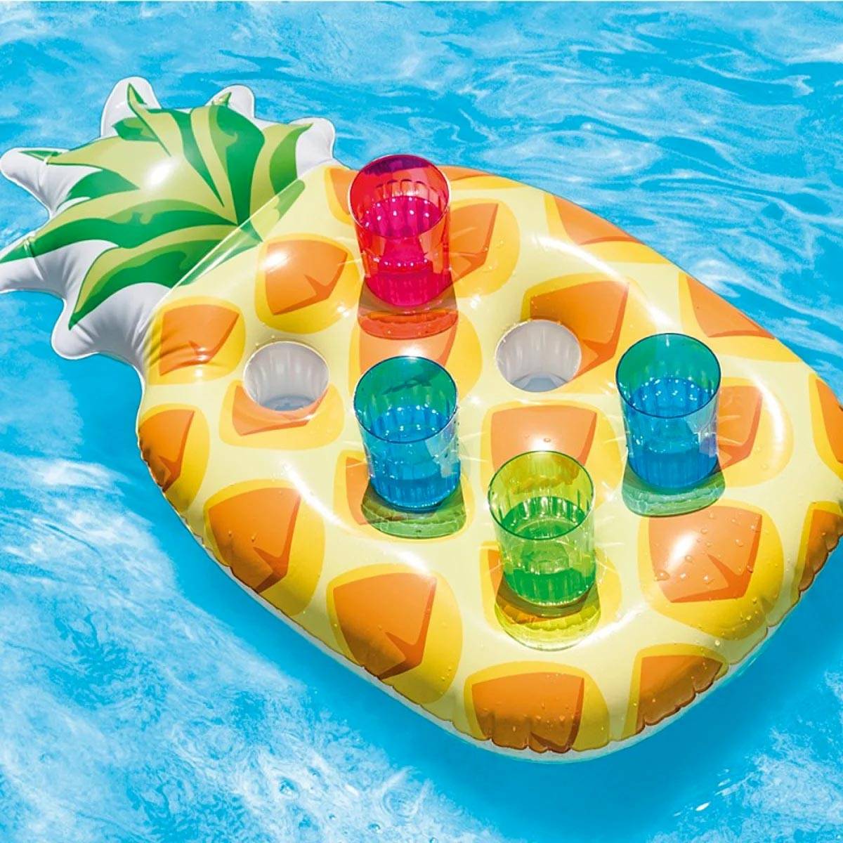 Porte Verre Gonflable "Ananas" 97cm Jaune - Image 2