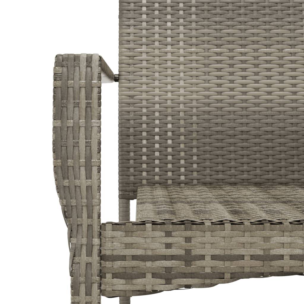 Vidaxl - Ensemble à manger de jardin 3 pcs coussins gris résine tressée vidaXL 3184993 - Image 4