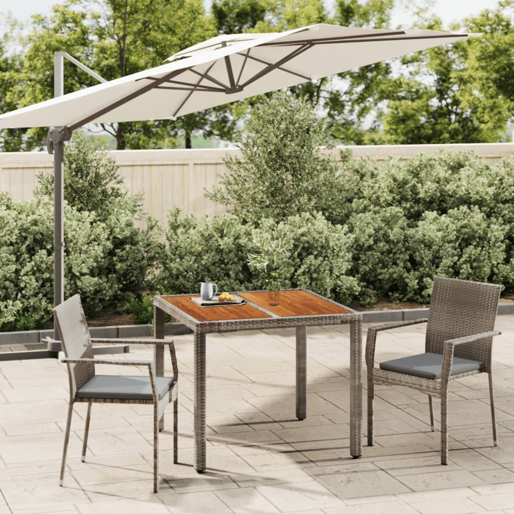Vidaxl - Ensemble à manger de jardin 3 pcs coussins gris résine tressée vidaXL 3184993 - Image 1