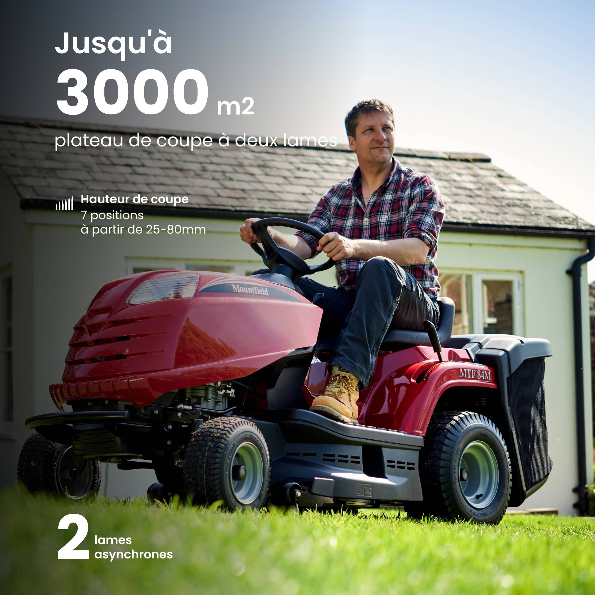 Tracteur de pelouse à essence Mountfield MTF 84M Coupe large 84 cm, bac 200 L - STIGA - Image 4