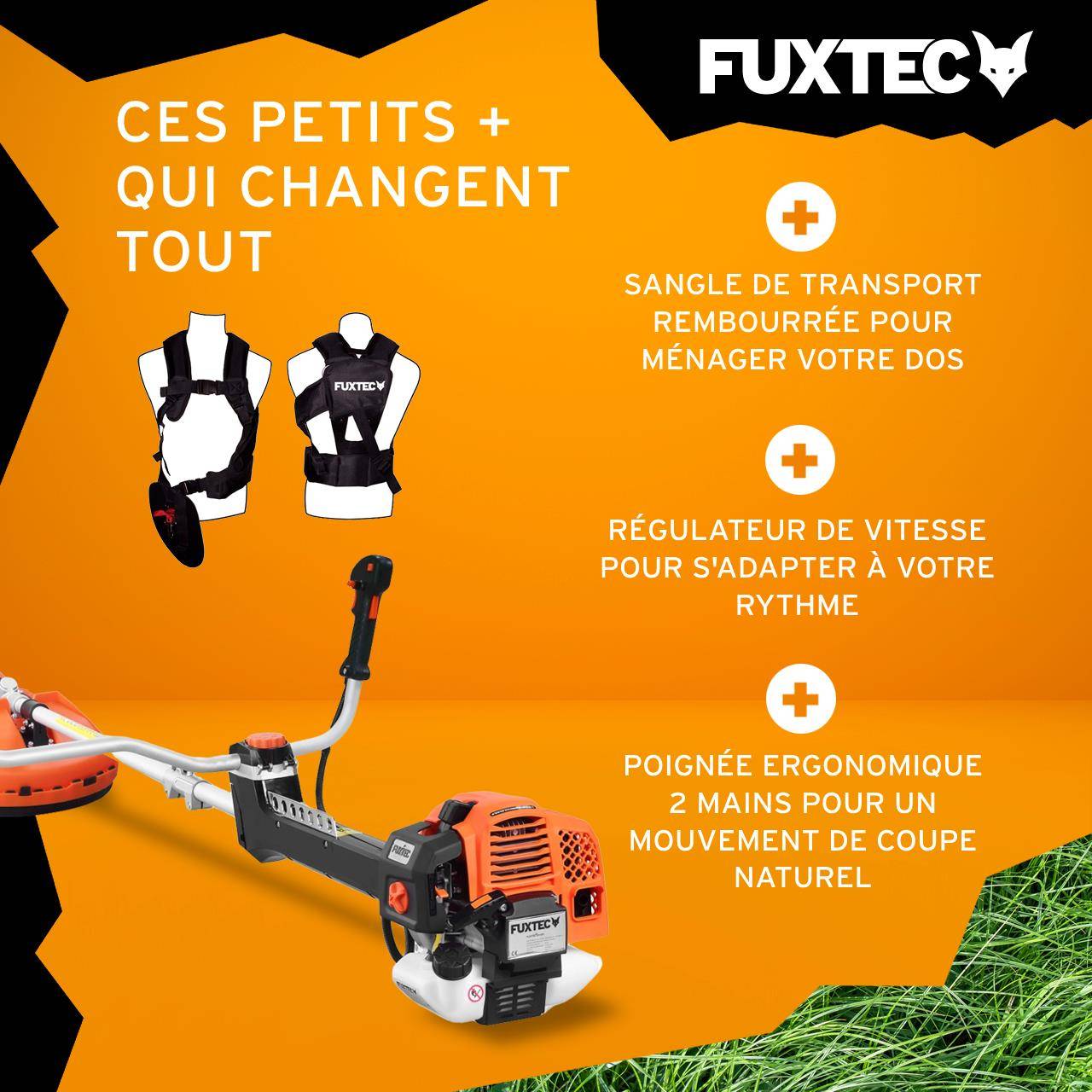FUXTEC - Débroussailleuse thermique pro 62 cm³ 3,5 CV anti-vibrations usage intensif – Fuxtec - Image 4
