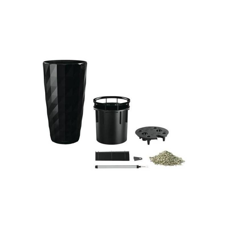 Lechuza - Pot De Fleur Lechuza Diamante Premium - Kit Complet, Noir Brillant - Image 2