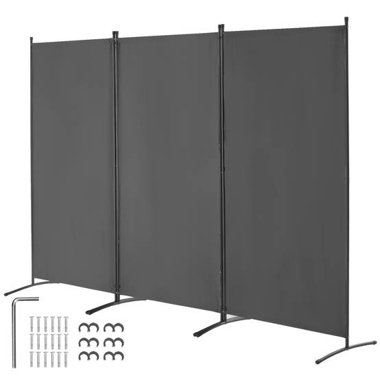 VEVOR Paravent 3 panneaux autoportant 260x184cm. Séparation pièce, confidentialité. Bureau, chambre, salon. - Image 1