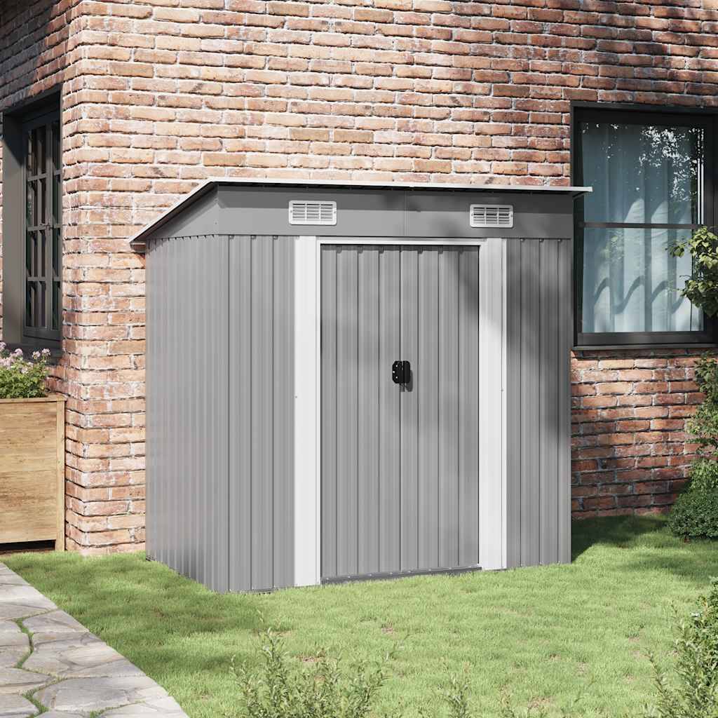 Vidaxl - Abri de jardin Métal Gris 2.4m² vidaXL 42982 - Image 4