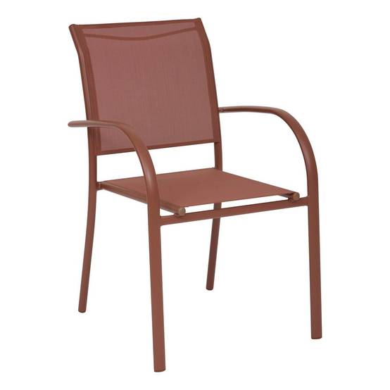 Hesperide - Fauteuil de jardin Piazza empilable acajou Hespéride - Image 1