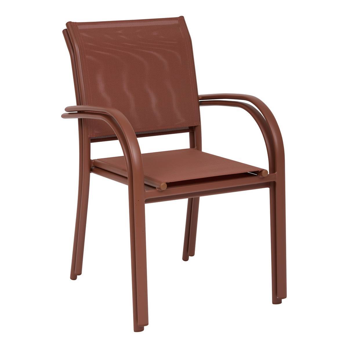 Hesperide - Fauteuil de jardin Piazza empilable acajou Hespéride - Image 2